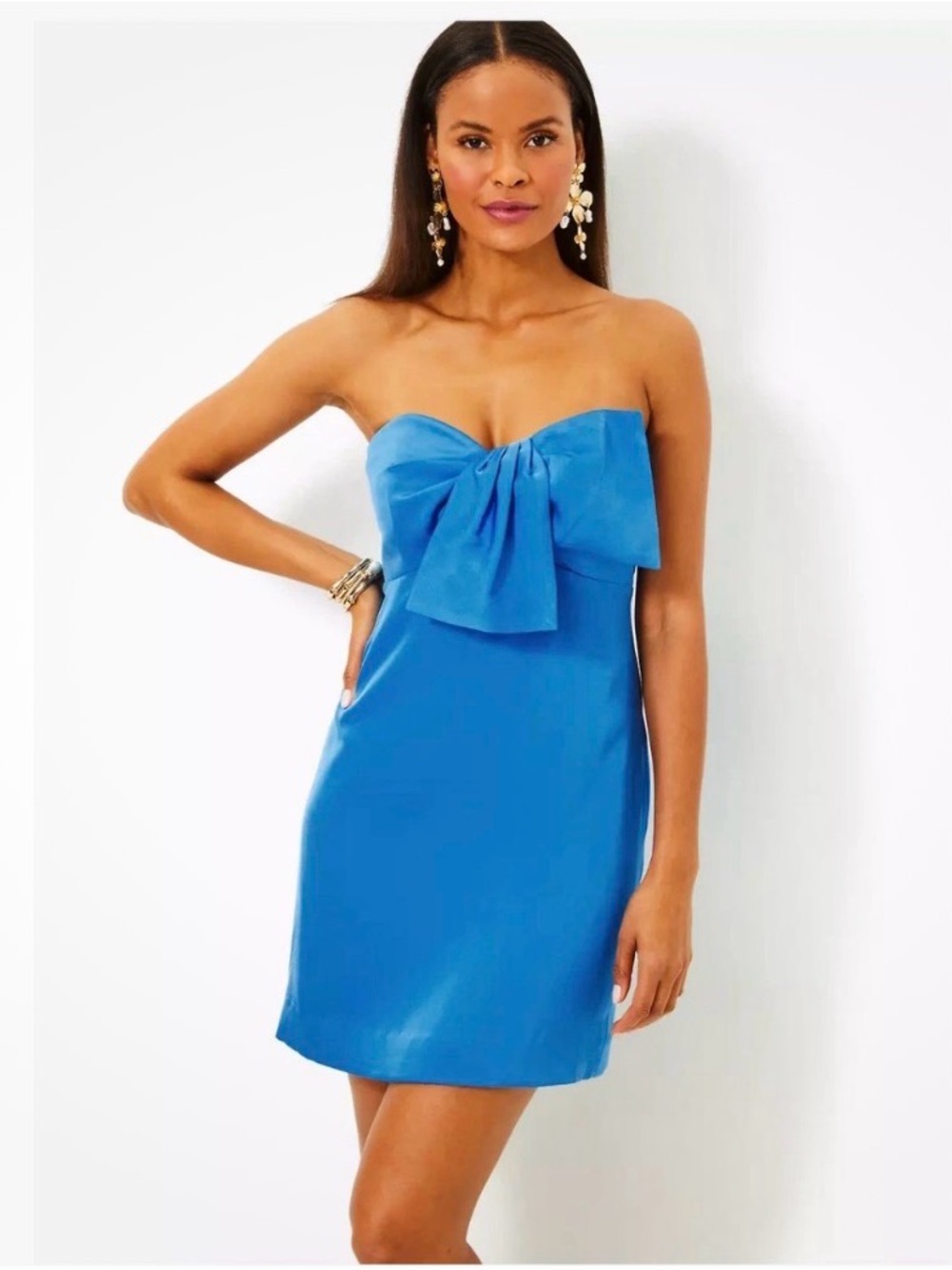 Lilly Pulitzer NWT Carlynn Strapless Satin Bow Dress Size 2